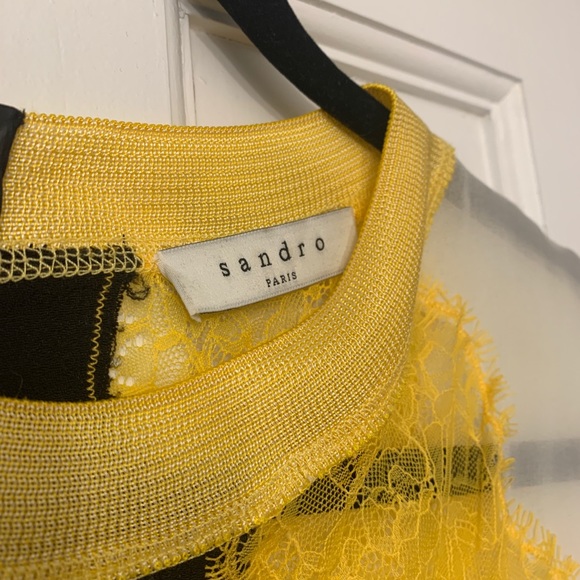 SANDRO Paris Rosen Casual Dress Size 1 / 36 / S - Picture 4 of 7